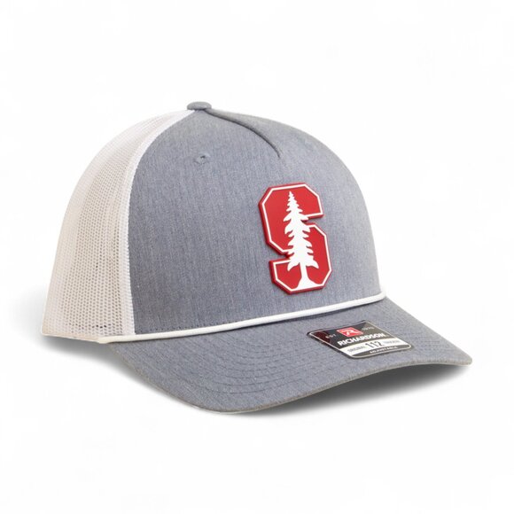 Stanford Cardinal 3D Snapback Trucker Rope Hat- Heather Grey/ White - Picture 1 of 3
